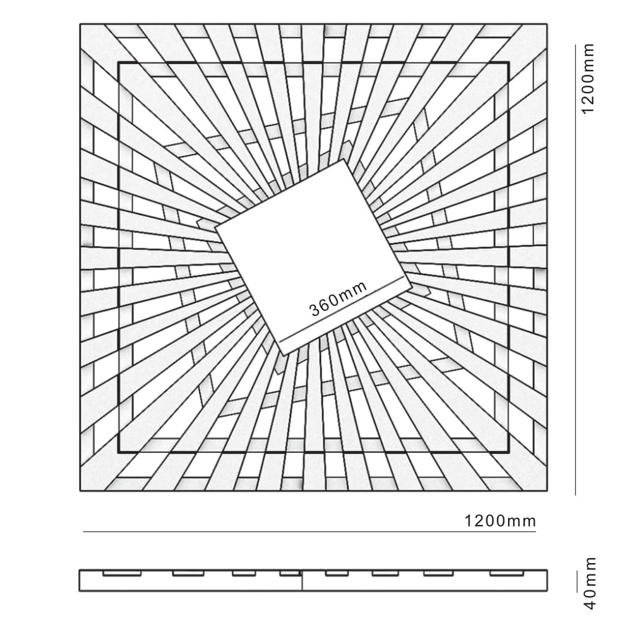 Приствольная решетка для дерева ZKING ATMOSPHERE 1.2х1.2м Черная в Тихвине фото