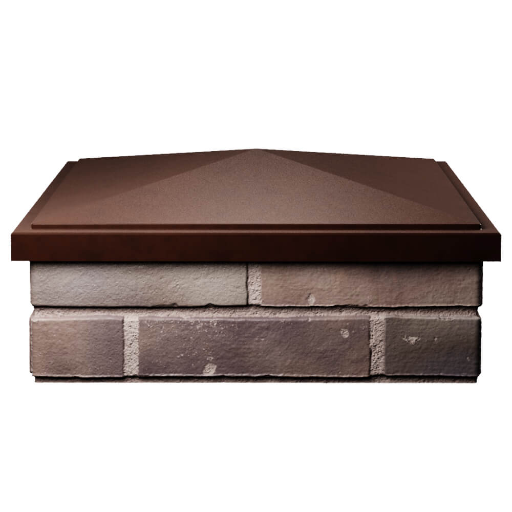 Колпак Zking БонаМоно Коричневый на столб 2х2 кирпича (515х515, 530х530мм) Тихвин фото