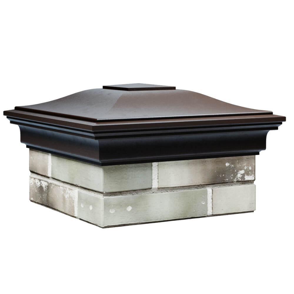 Колпак Zking Монблан Коричневый на столб 1.5х1.5 кирпича (385х385мм) в Тихвине фото