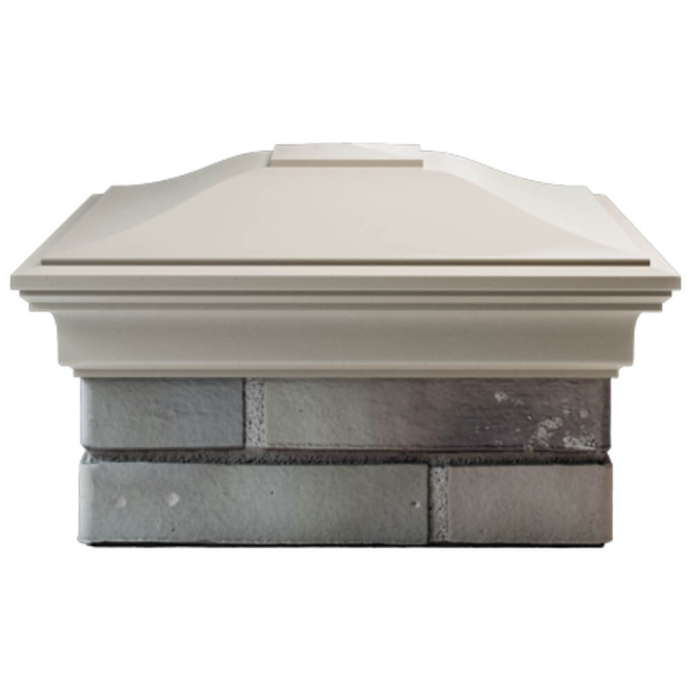 Колпак Zking Монблан Бежевый на столб 1.5х1.5 кирпича (385х385мм) Тихвин фото