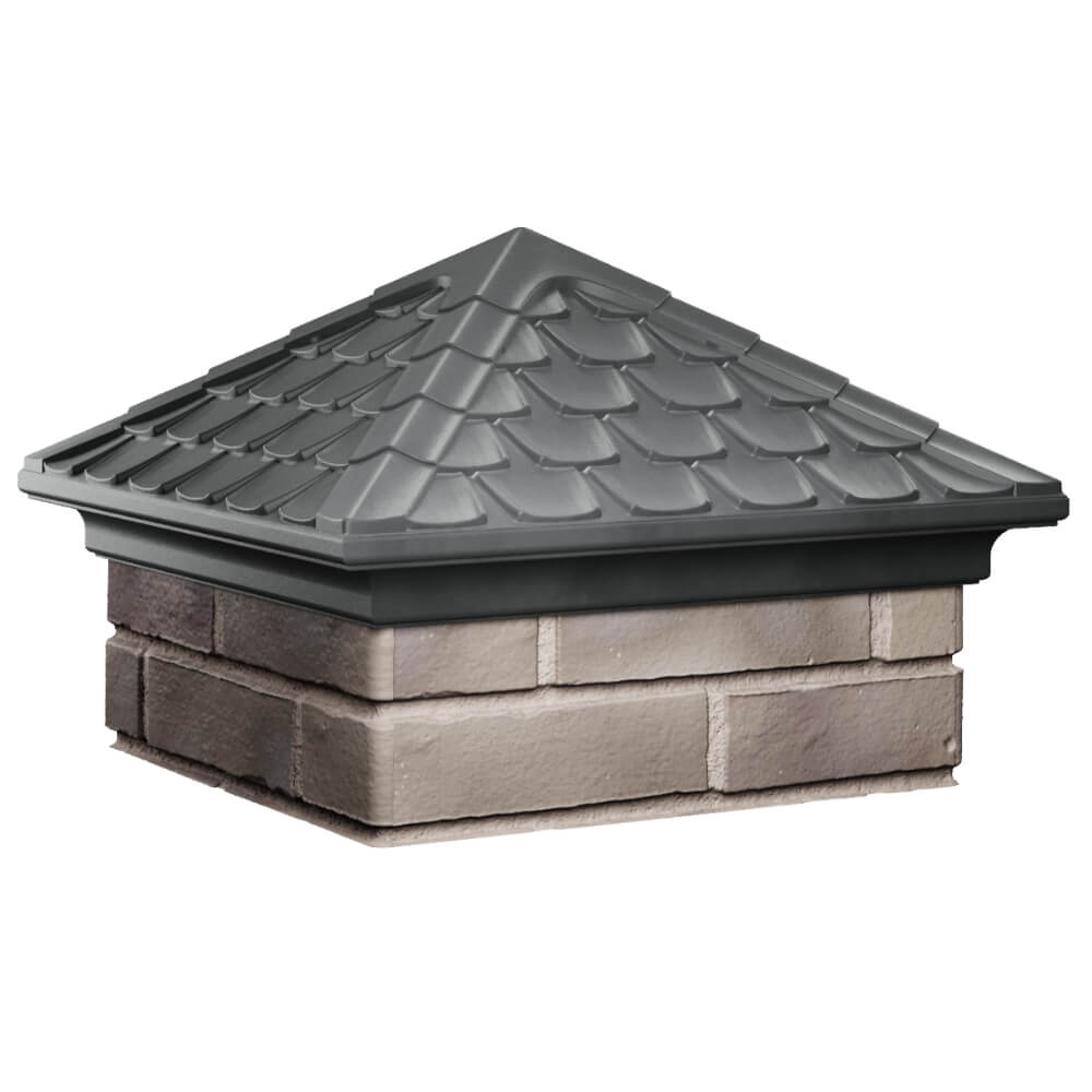 Колпак Zking Эльбрус Серый на столб 1.5х1.5 кирпича (385х385мм) в Тихвине фото