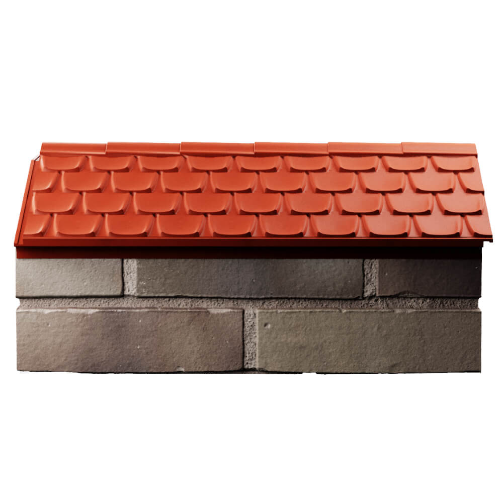 Парапет Zking Эльбрус Красный с посадкой на 1 кирпич (255мм) в Тихвине фото