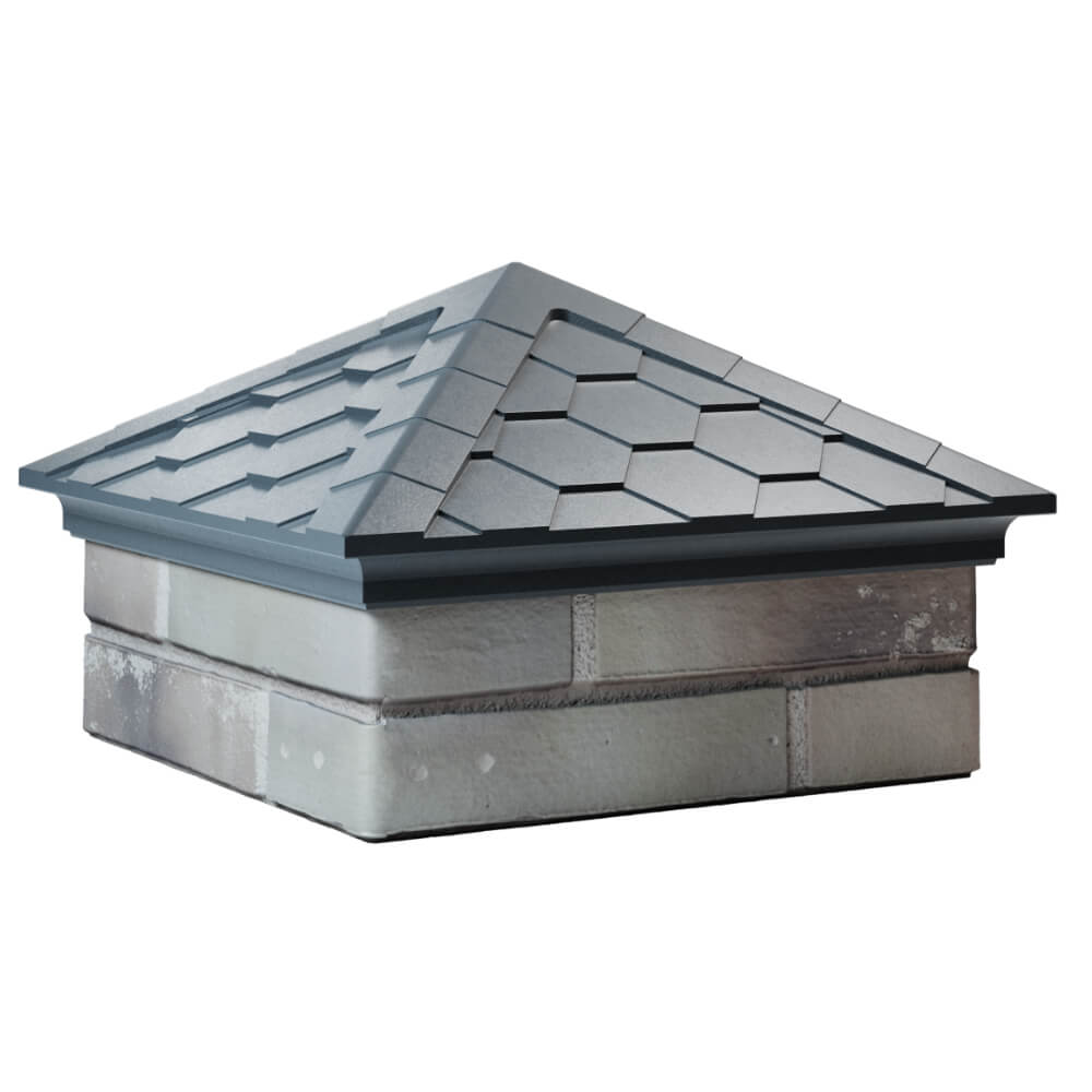 Колпак Zking Эверест Серый на столб 1.5х1.5 кирпича (390х390мм) в Тихвине фото