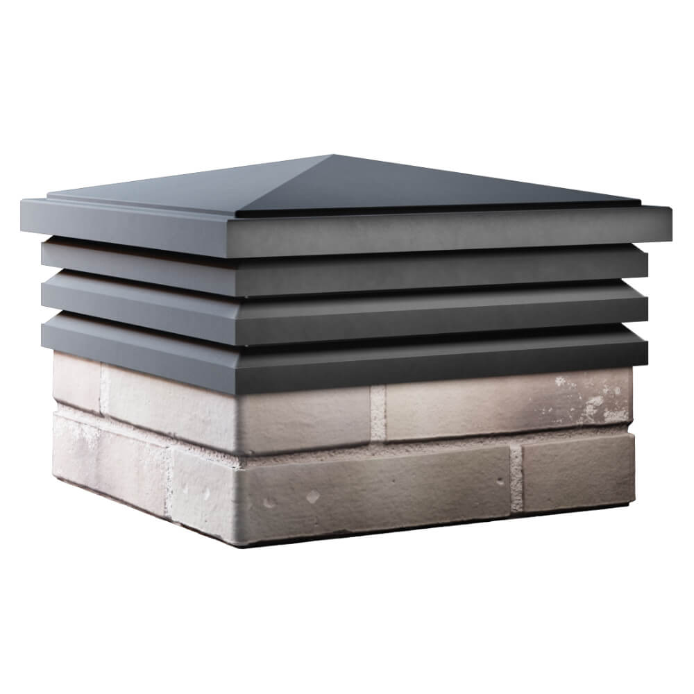 Колпак Zking Бона ХайТек Серый на столб 1.5х1.5 кирпича (385х385мм) в Тихвине фото