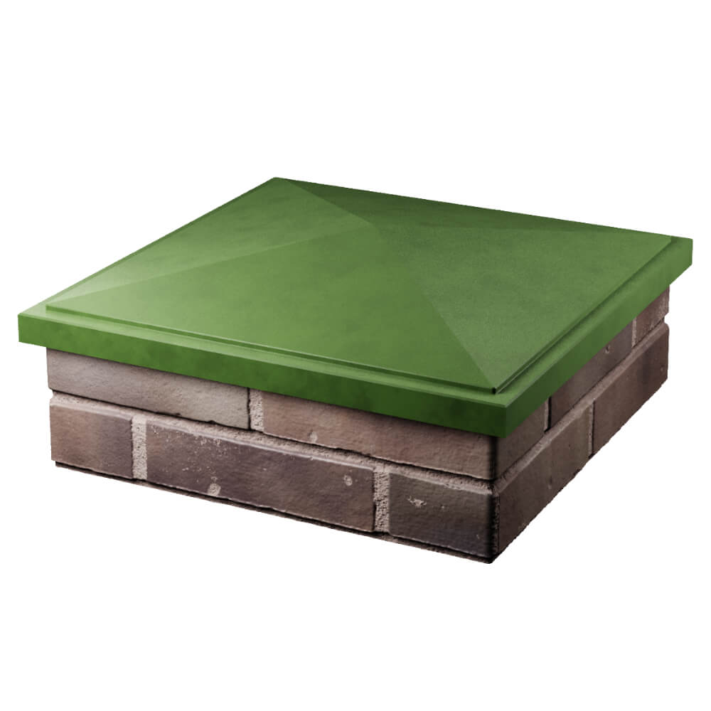 Колпак Zking БонаМоно Зеленый на столб 2х2 кирпича (515х515, 530х530мм) в Тихвине фото