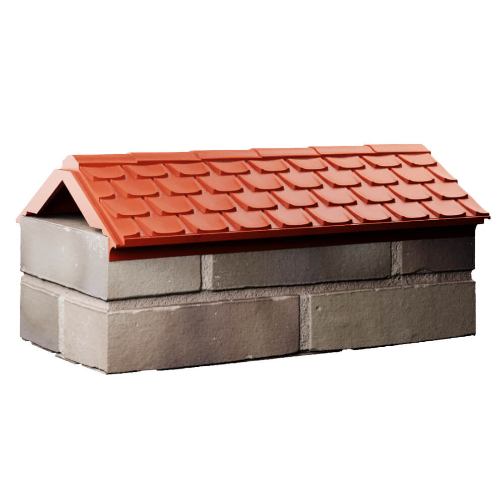 Парапет Zking Эльбрус Красный с посадкой на 1 кирпич (255мм) Тихвин фото