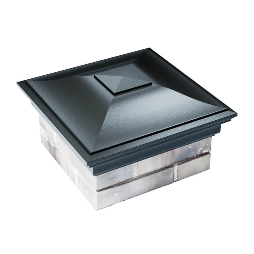 Колпак Zking Монблан Черный на столб 1.5х1.5 еврокирпича 0.7НФ (355х355мм) в Тихвине фото