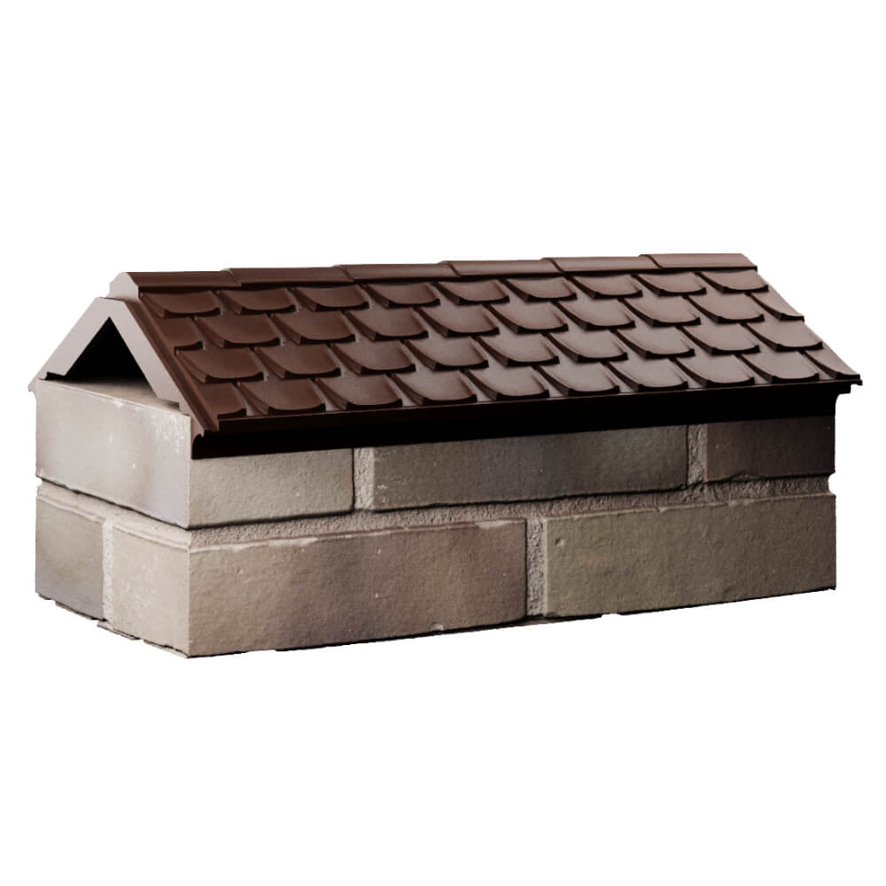 Парапет Zking Эльбрус Коричневый с посадкой на 1 кирпич (255мм) Тихвин фото
