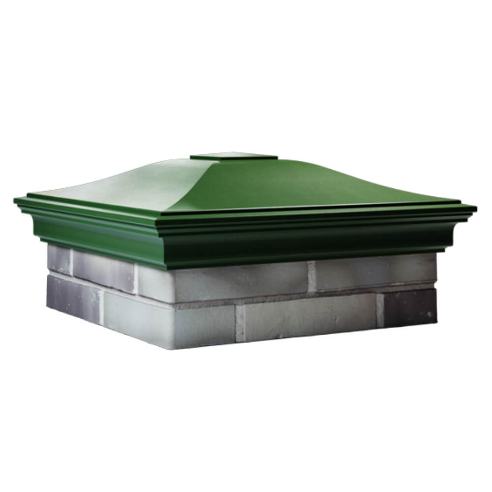 Колпак Zking Монблан Зеленый на столб 2х2 кирпича (515х515мм) в Тихвине фото