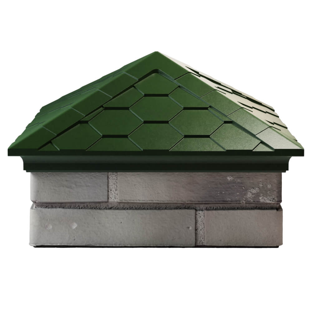 Колпак Zking Эверест Зеленый на столб 1.5х1.5 кирпича (390х390мм) Тихвин фото